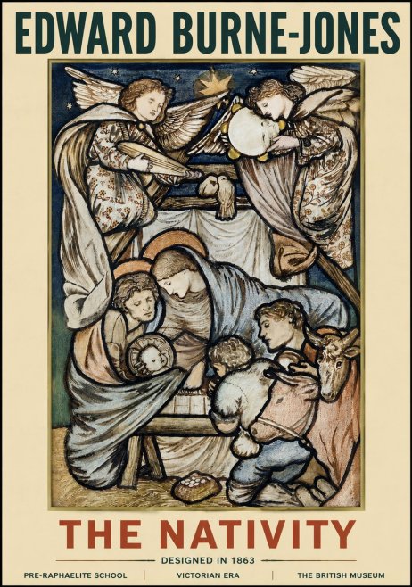 Edward Burne-Jones The Nativity No4 - Plakát