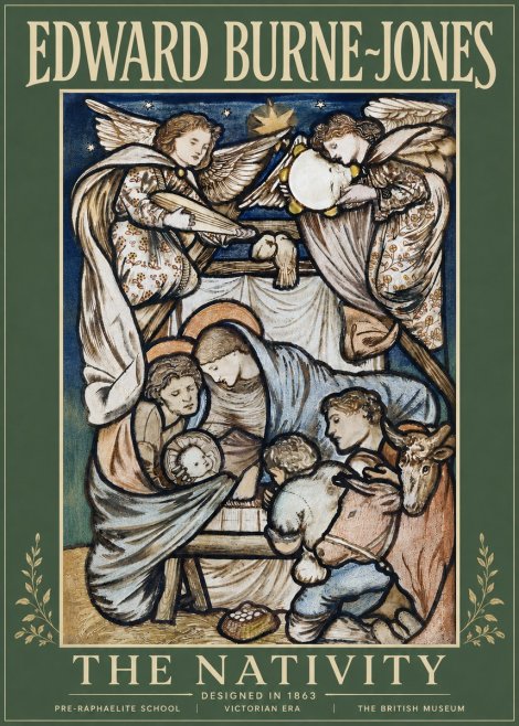 Edward Burne-Jones The Nativity No5 - Plakát