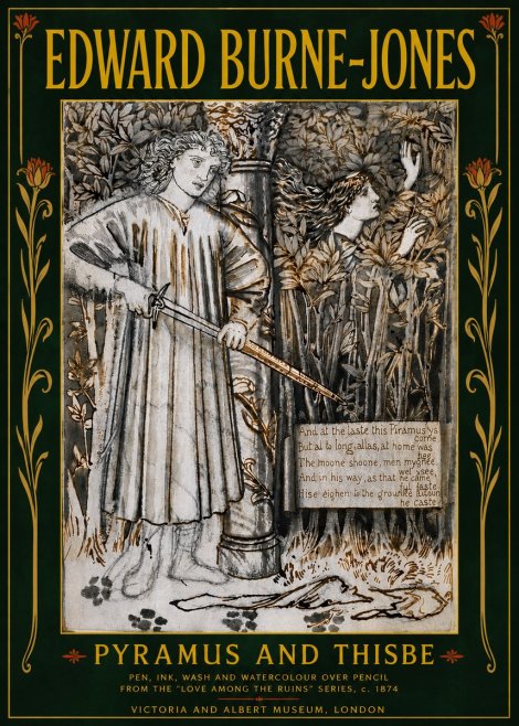 Edward Burne-Jones Pyramus and Thisbe No6 - Plakát