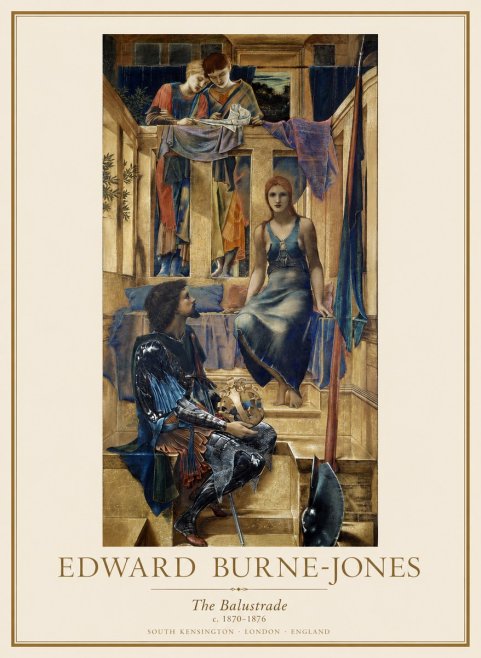 Edward Burne-Jones The Balustrade No1 - Plakát