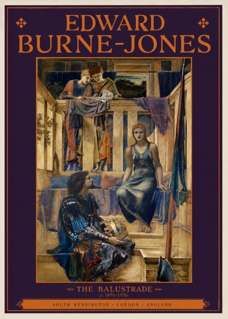 Edward Burne-Jones The Balustrade No2 - Plakát