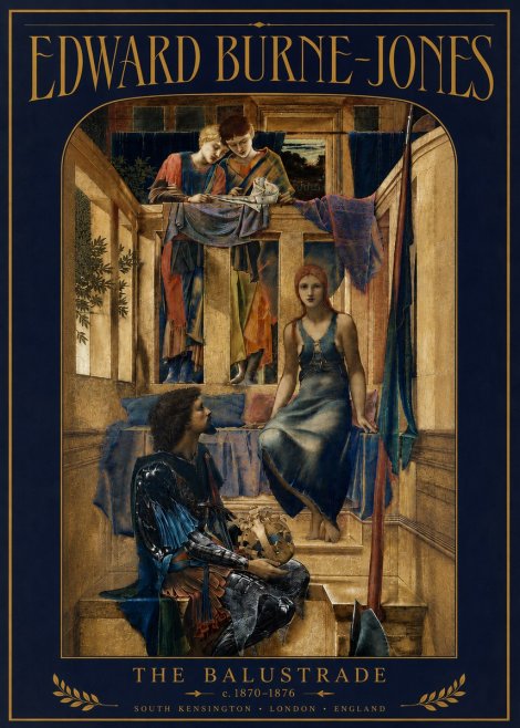 Edward Burne-Jones The Balustrade No4 - Plakát