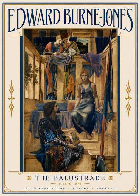 Edward Burne-Jones The Balustrade No6 - Plakát