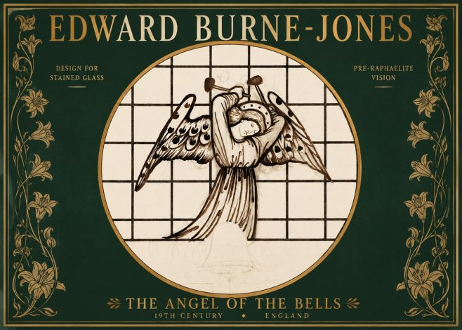 Edward Burne-Jones The Angel of the Bells No2 - Plakát