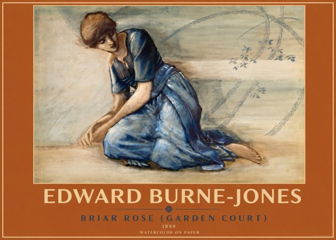 Edward Burne-Jones Briar Rose (Garden Court) No2 - Plakát