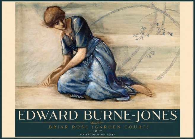 Edward Burne-Jones Briar Rose (Garden Court) No3 - Plakát