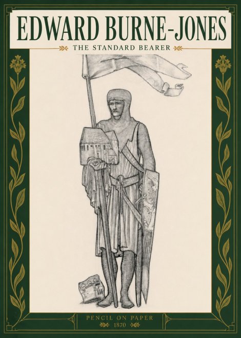 Edward Burne-Jones The Standard Bearer No3 - Plakát