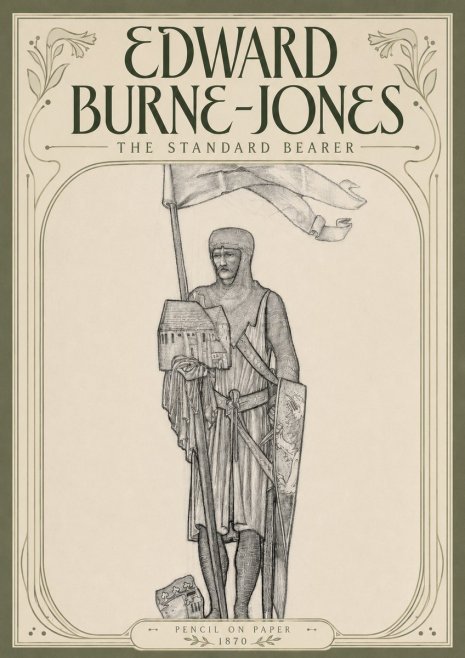 Edward Burne-Jones The Standard Bearer No4 - Plakát