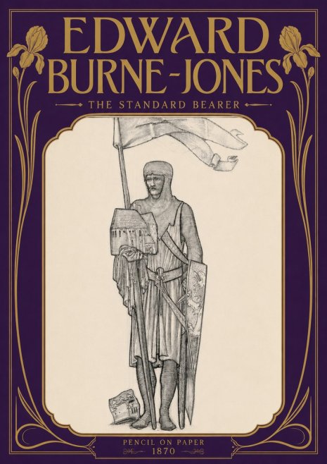Edward Burne-Jones The Standard Bearer No5 - Plakát
