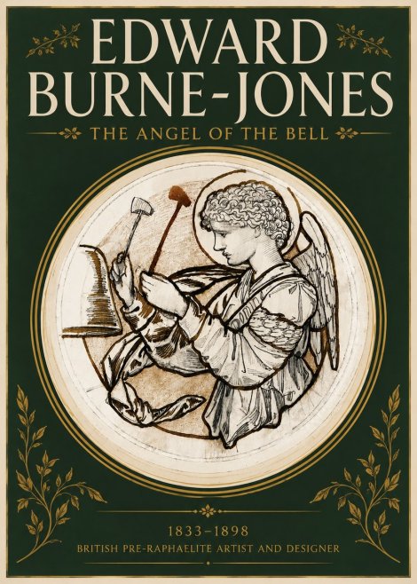 Edward Burne-Jones The Angel of the Bell No4 - Plakát