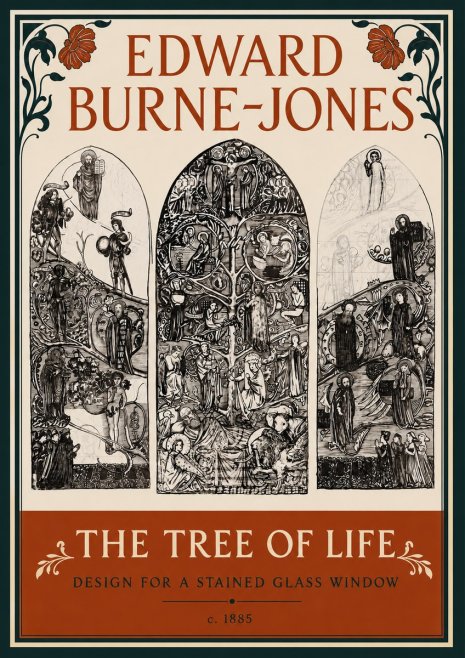 Edward Burne-Jones The Tree of Life No4 - Plakát
