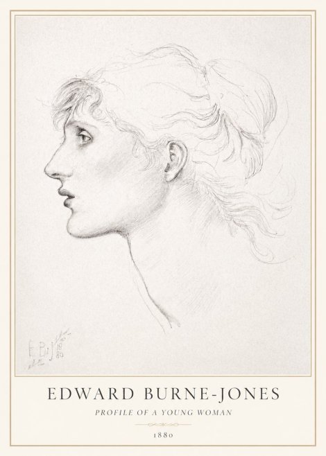 Edward Burne-Jones Profile of a Young Woman No1 - Plakát