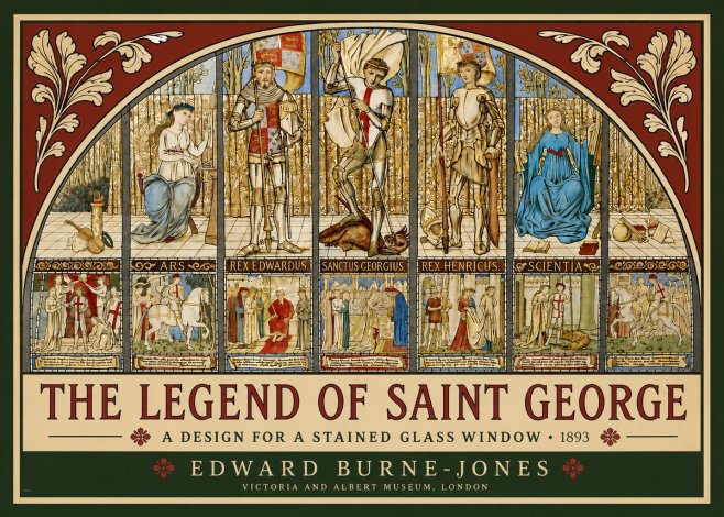 Edward Burne-Jones The Legend of Saint George No3 - Plakát