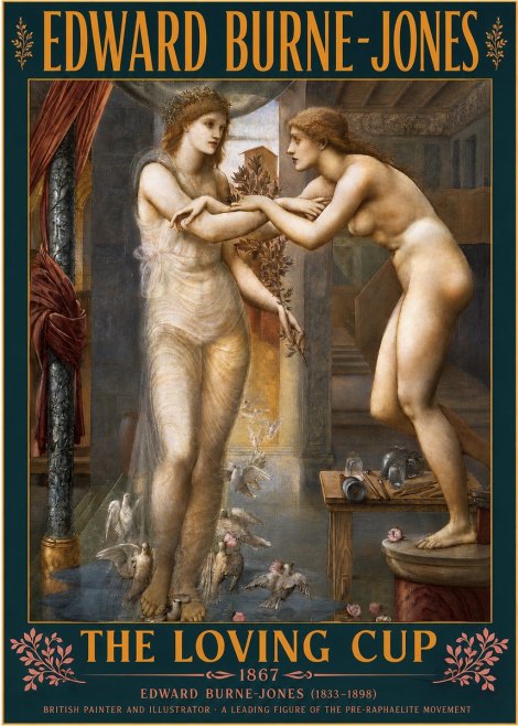 Edward Burne-Jones The Loving Cup No3 - Plakát