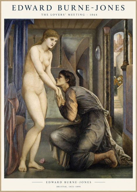 Edward Burne-Jones The Lovers' Meeting No1 - Plakát