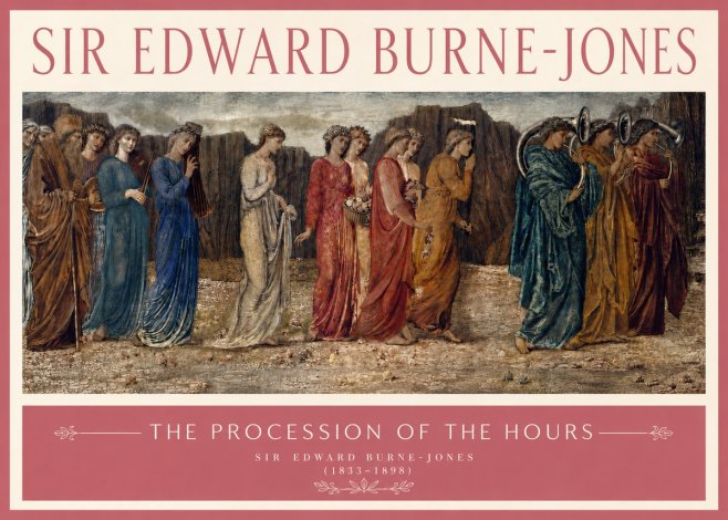 Edward Burne-Jones The Procession of the Hours No3 - Plakát