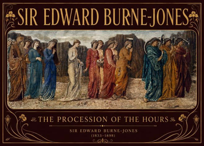 Edward Burne-Jones The Procession of the Hours No6 - Plakát