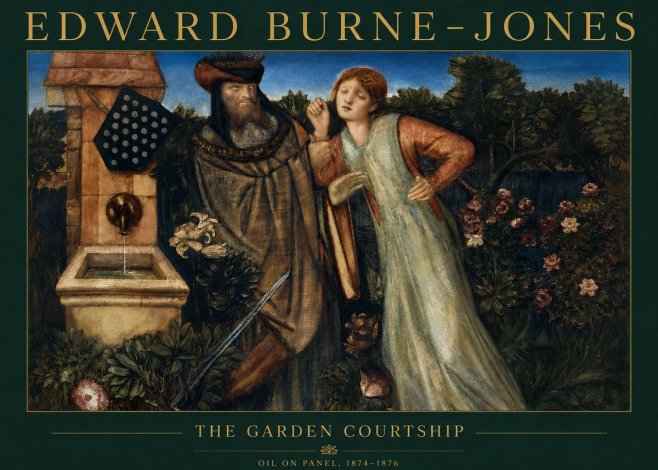 Edward Burne-Jones The Garden Courtship No2 - Plakát