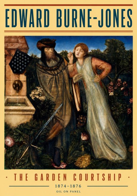Edward Burne-Jones The Garden Courtship No5 - Plakát