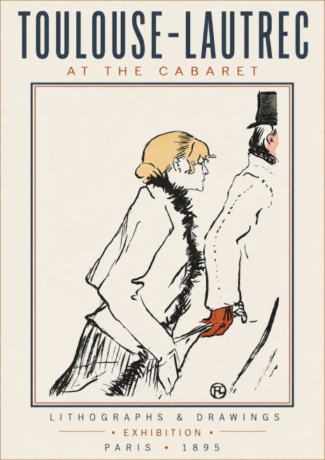 Toulouse-Lautrec At the Cabaret No3 - Plakát