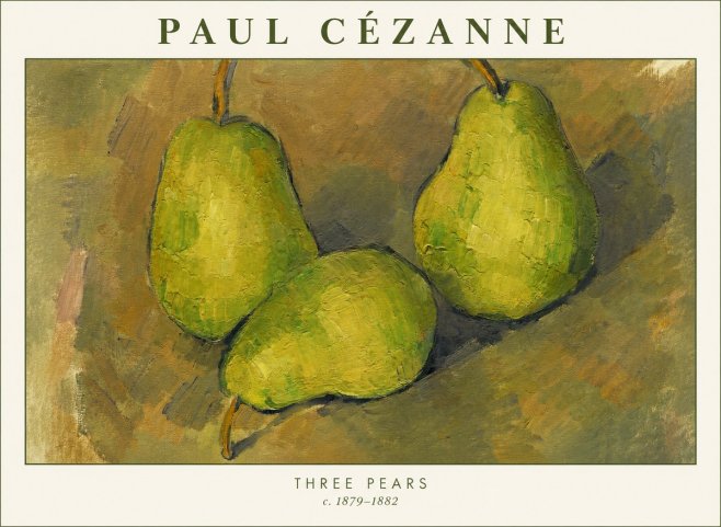 Paul Cézanne Three Pears No1 - Plakát
