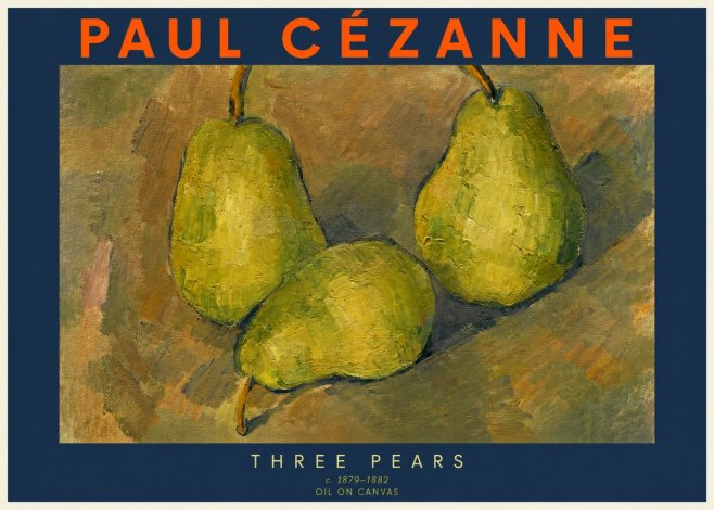 Paul Cézanne Three Pears No2 - Plakát