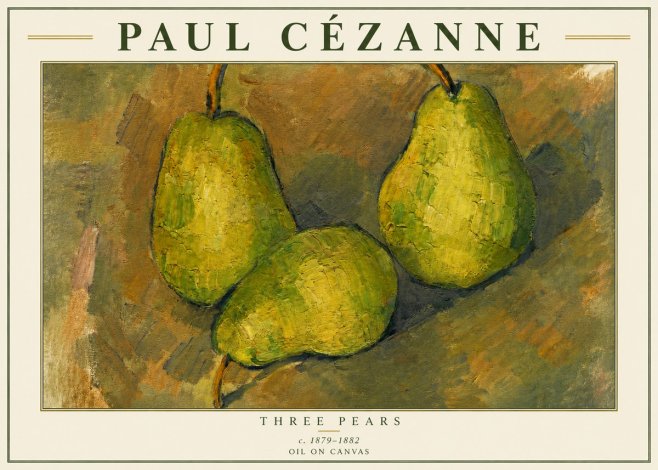 Paul Cézanne Three Pears No3 - Plakát