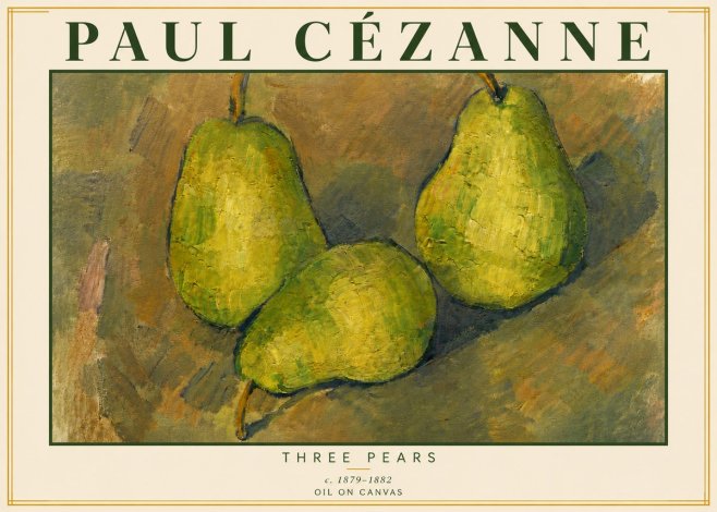 Paul Cézanne Three Pears No6 - Plakát