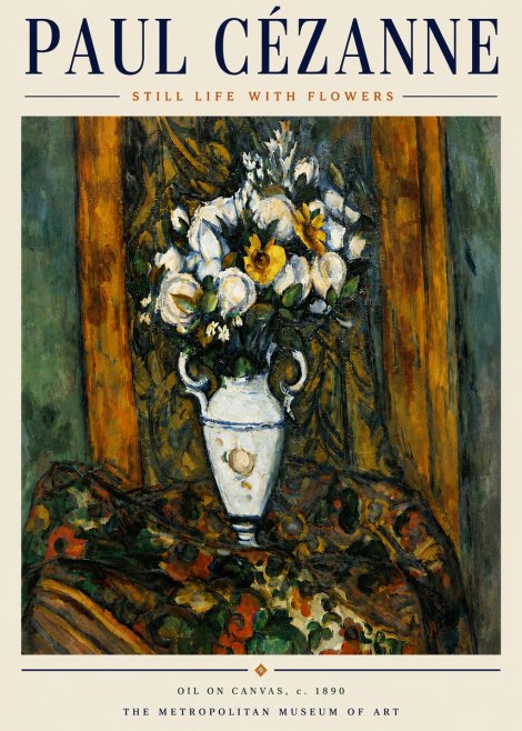 Paul Cézanne Still Life with Flowers No5 - Plakát