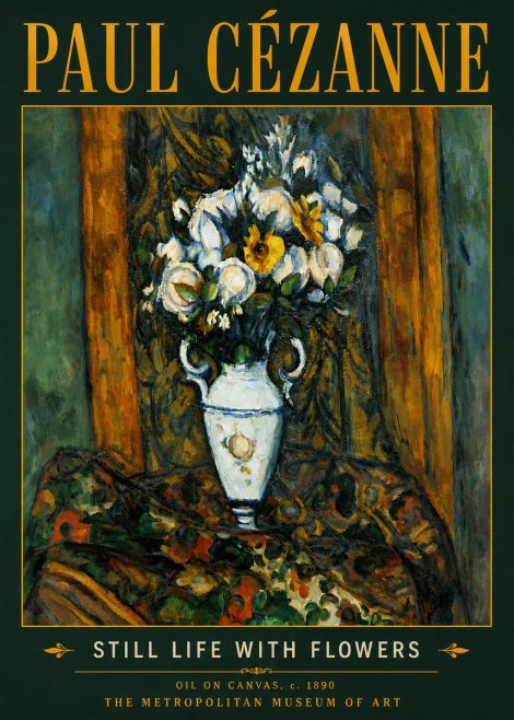 Paul Cézanne Still Life with Flowers No6 - Plakát