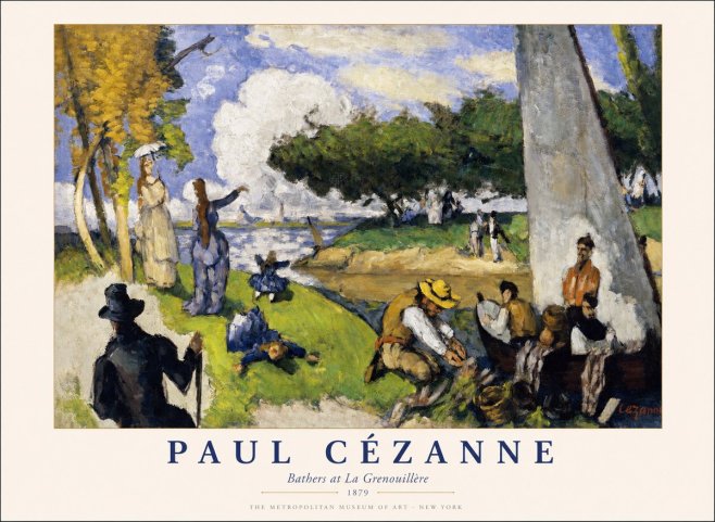 Paul Cézanne Bathers at La Grenouillère No1 - Plakát