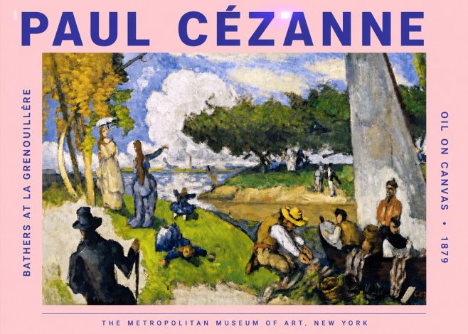 Paul Cézanne Bathers at La Grenouillère No4 - Plakát