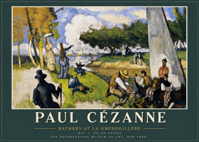 Paul Cézanne Bathers at La Grenouillère No5 - Plakát