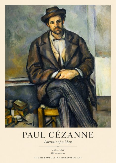 Paul Cézanne Portrait of a Man III No1 - Plakát