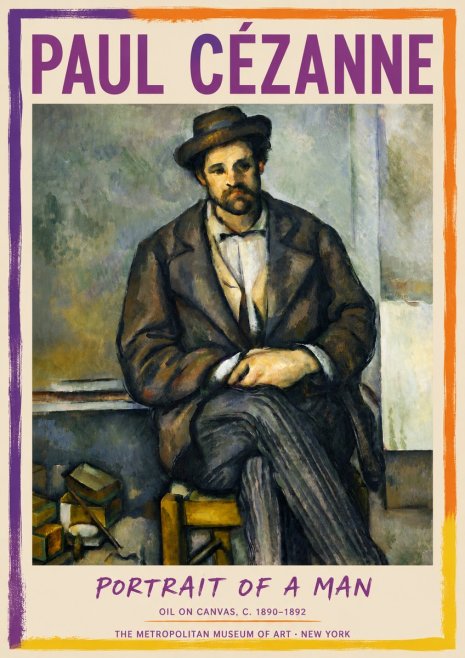 Paul Cézanne Portrait of a Man III No4 - Plakát