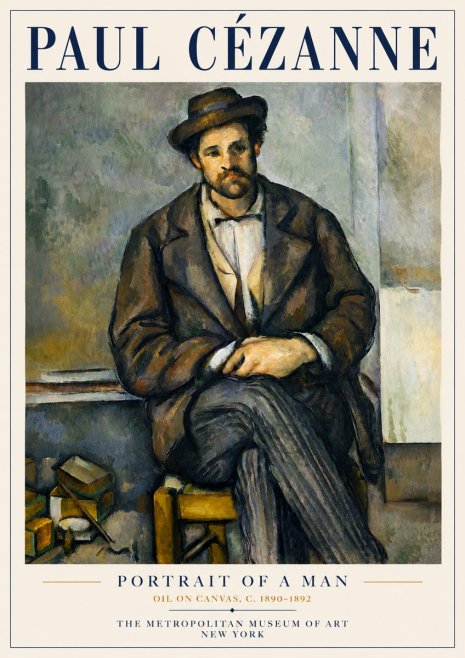 Paul Cézanne Portrait of a Man III No5 - Plakát