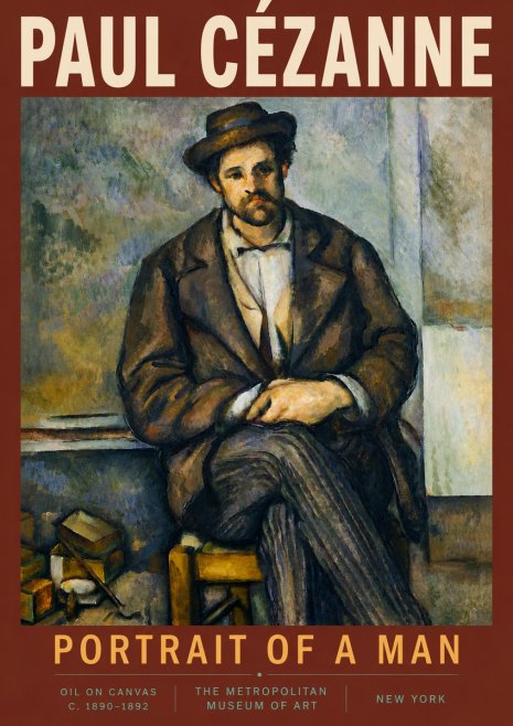 Paul Cézanne Portrait of a Man III No6 - Plakát