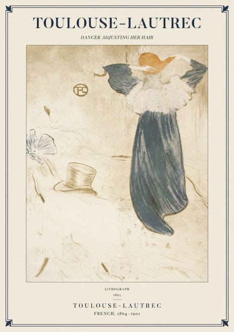 Toulouse-Lautrec Dancer Adjusting Her Hair No1 - Plakát