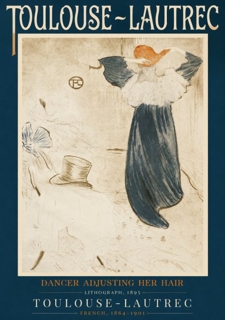 Toulouse-Lautrec Dancer Adjusting Her Hair No2 - Plakát