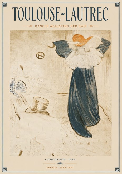 Toulouse-Lautrec Dancer Adjusting Her Hair No5 - Plakát