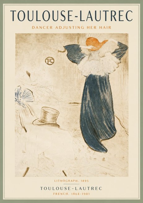 Toulouse-Lautrec Dancer Adjusting Her Hair No6 - Plakát