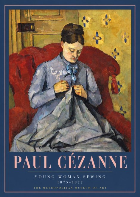 Paul Cézanne Young Woman Sewing No3 - Plakát