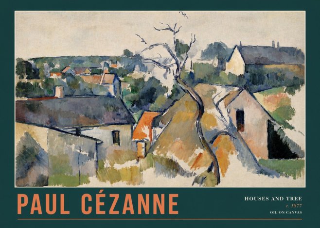 Paul Cézanne Houses and Tree No2 - Plakát