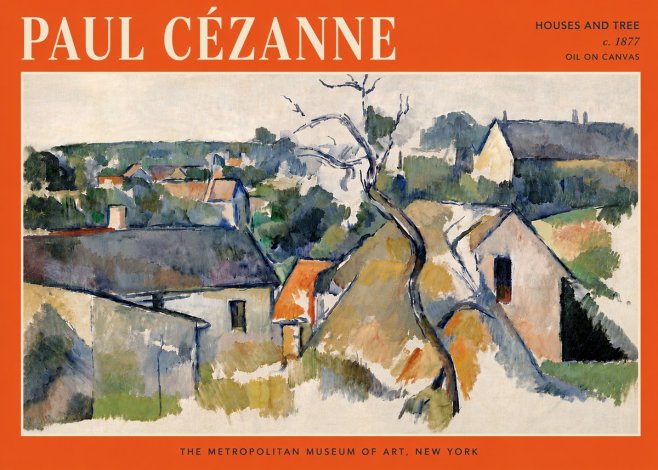 Paul Cézanne Houses and Tree No6 - Plakát