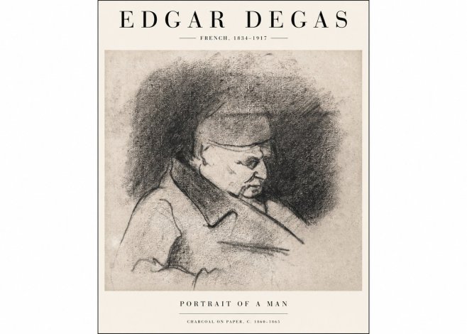 Edgar Degas Portrait of a Man No1 - Plakát