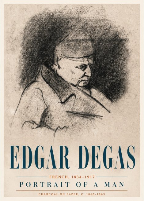 Edgar Degas Portrait of a Man No4 - Plakát