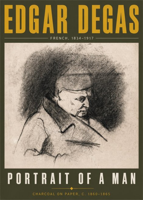 Edgar Degas Portrait of a Man No5 - Plakát