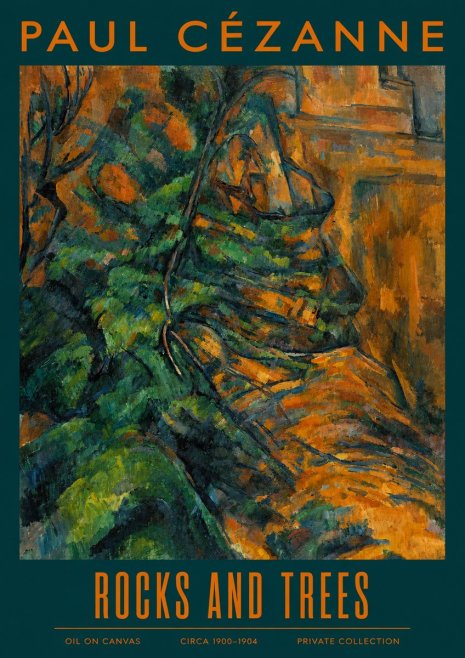 Paul Cézanne Rocks and Trees IV No2 - Plakát