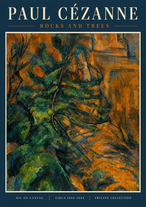 Paul Cézanne Rocks and Trees IV No6 - Plakát