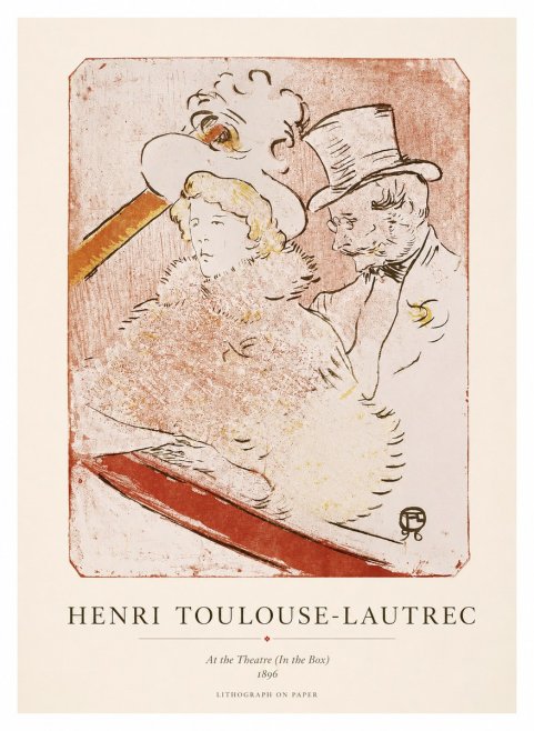 Toulouse-Lautrec At the Theatre (in the Box) No1 - Plakát